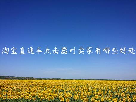 淘寶直通車點(diǎn)擊器對(duì)賣家有哪些好處